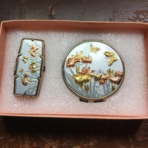 Sung Woo compact mirror and lipstick holder